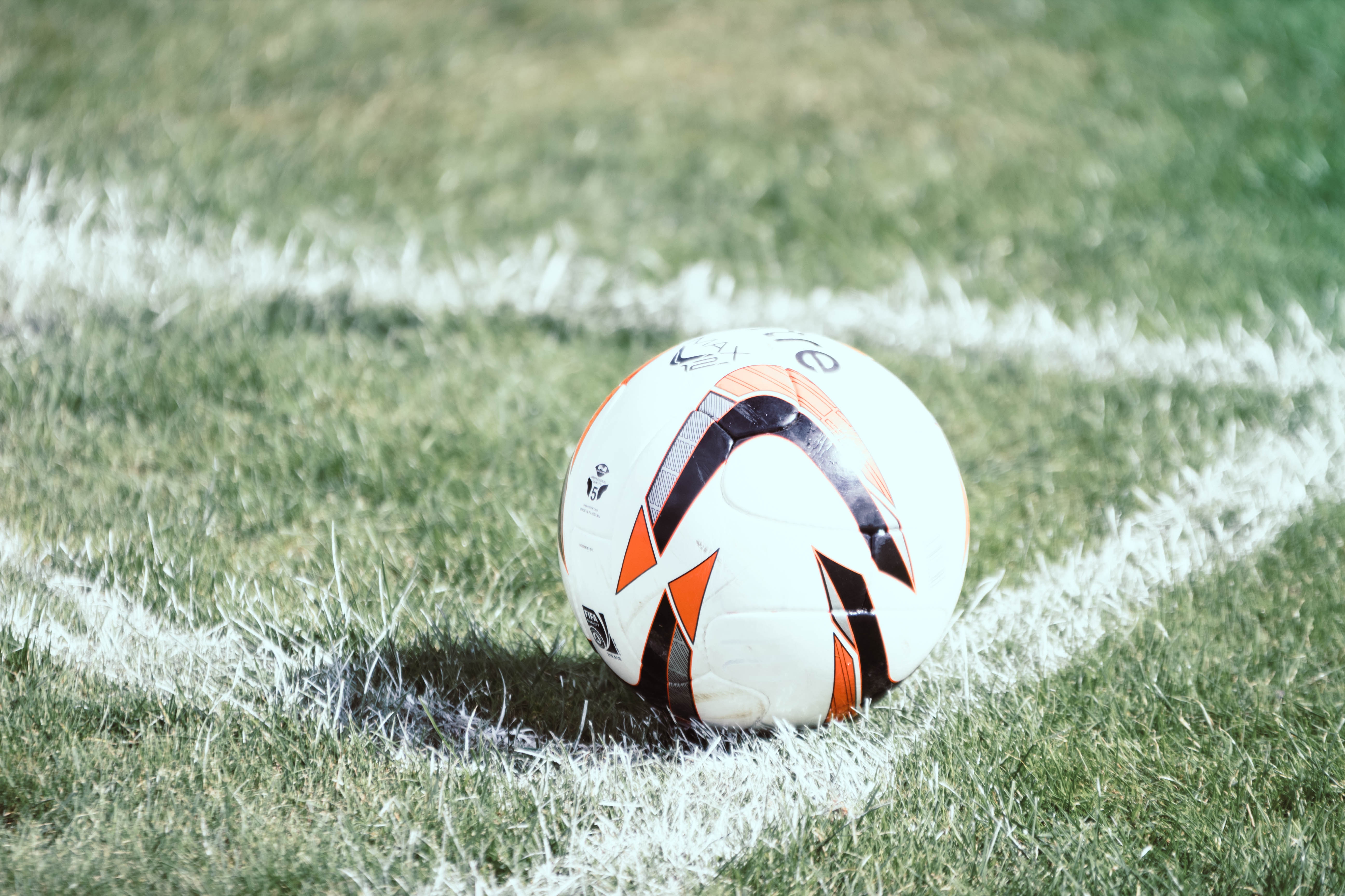 Football at the corner of a pitch