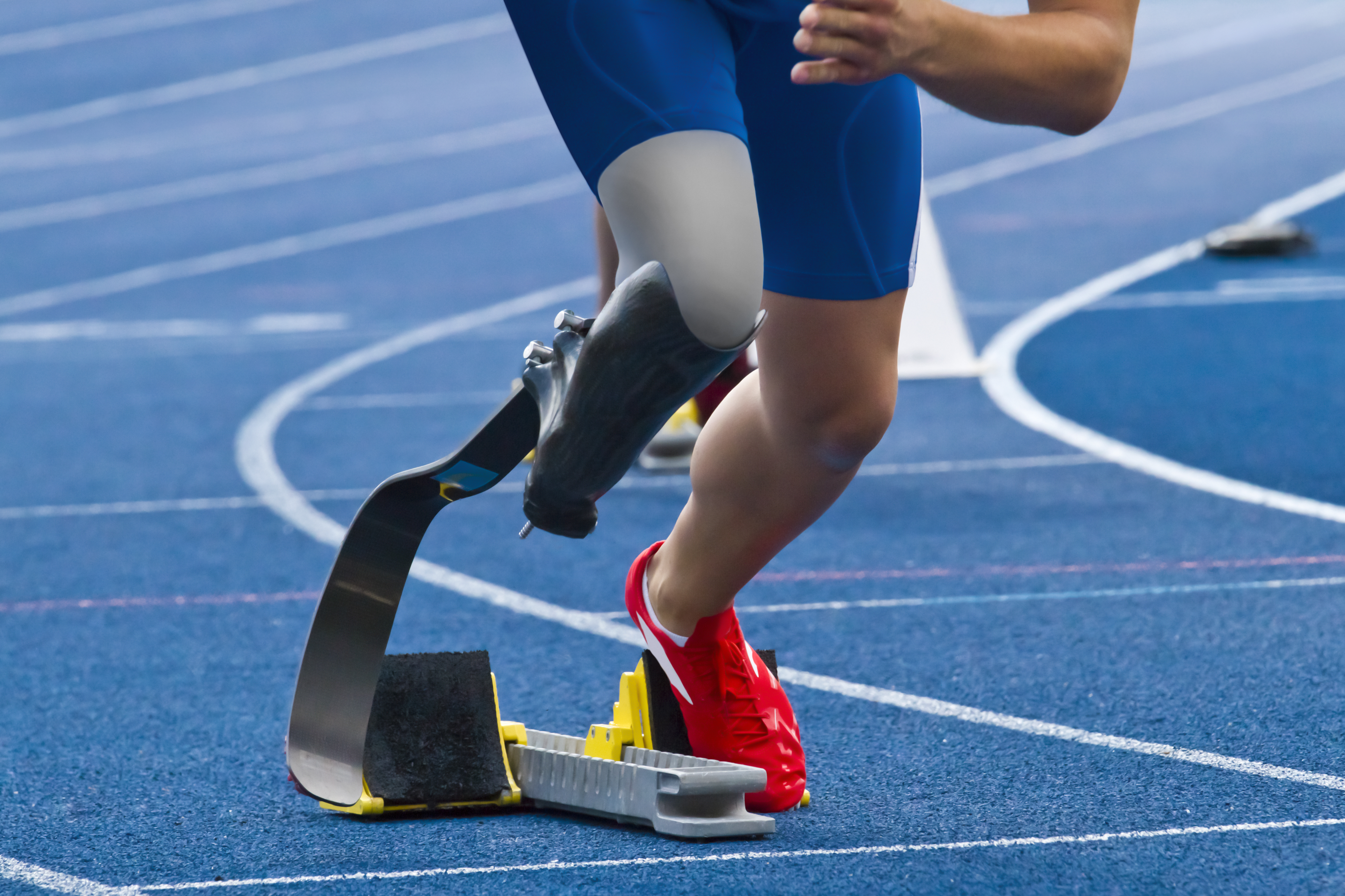 Person on a running track