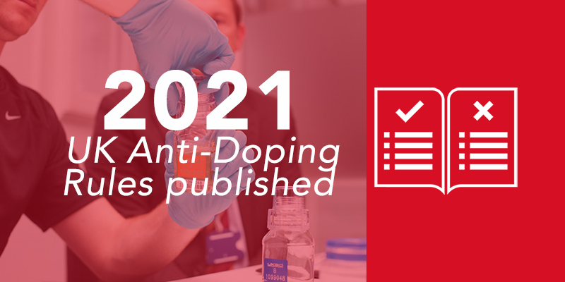 Image saying: '2021 UK Anti-Doping Rules Published'