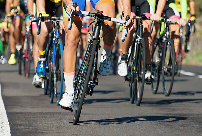 Cyclists in a race