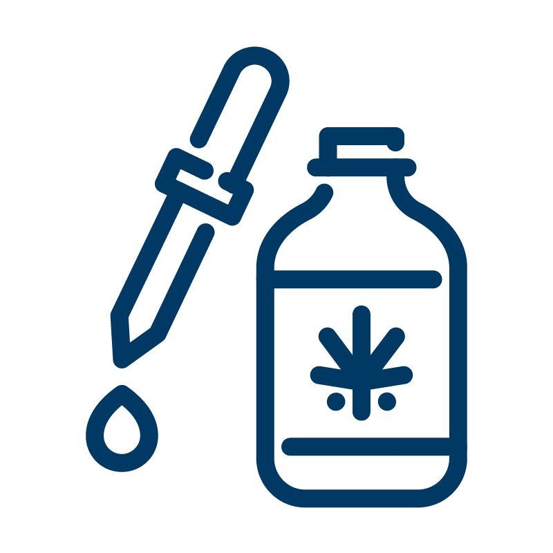 An icon of cannabidiol oil (CBD)