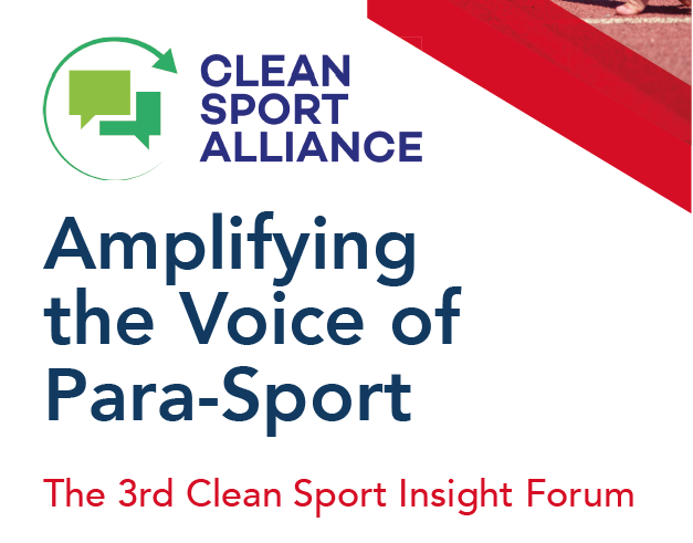 Clean Sport Insight Forum title and logo