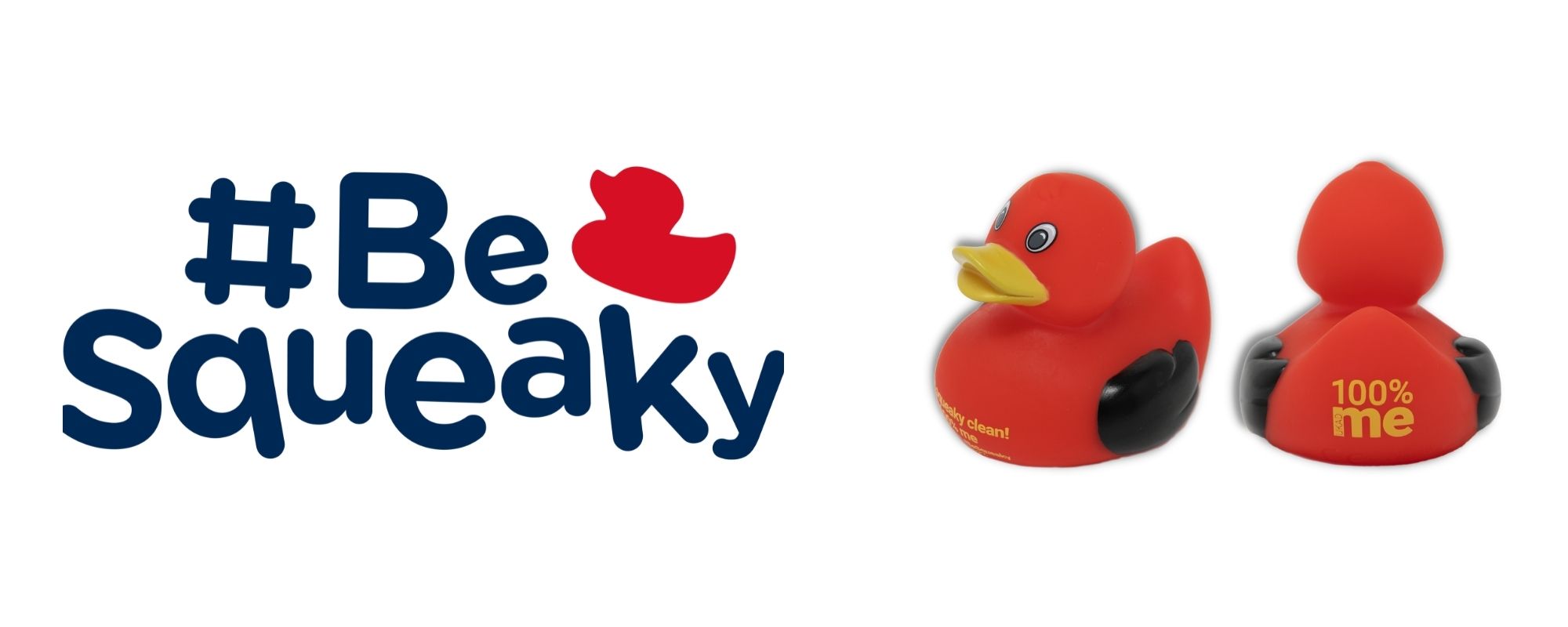Be Squeaky hashtag and Squeaky the duck Beijing 2022