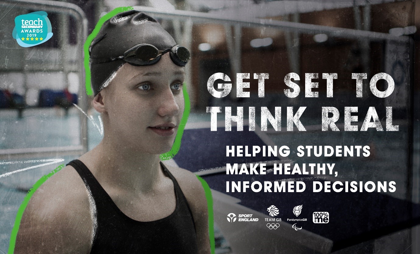 Think Real poster - 'Get Set to Think Real, helping students make healthy, informed decisions'