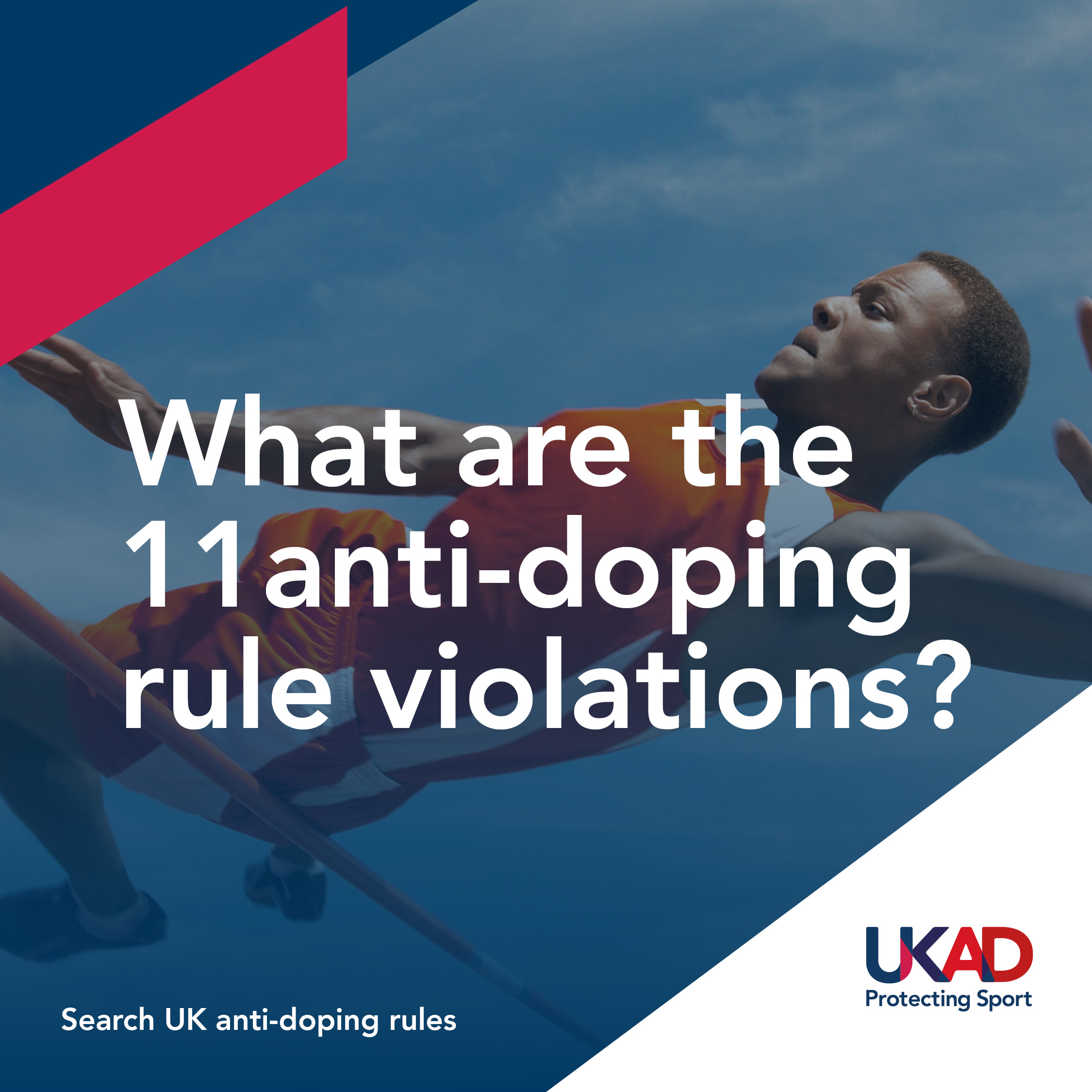Graphic reads "What are the 11 Anti-Doping Rule Violations?"